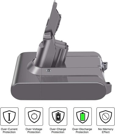 Акумулятор ARyee V7 сумісний з пилососами Dyson V7 Trigger, V7 Animal, V7 Fluffy, V7 Motorhead (з щіткою, пре-фільтром та післяфільтром)