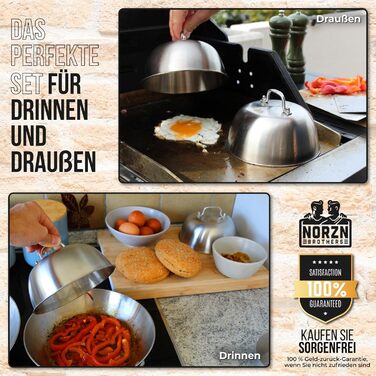 Набір для приготування Smash Burger: прес для гамбургерів, дзвоник, шпатель з нержавіючої сталі 304, прес для smashed burger, безпечний для харчових продуктів, 10 років гарантії (6 дзвоників)