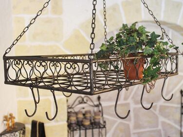 DanDiBo Pot Hanger Kitchen Pan Hanger 65 cm Ceiling Shelf Hanging Shelf Hanger Sausage Crown