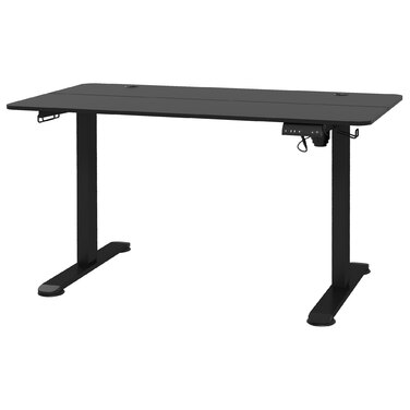 Vinsetto Standing Desk, Electric, with Anti-Collision, Overheat Protection, Memory Options, 140x70x72-116cm, Particleboard, Black | Aosom