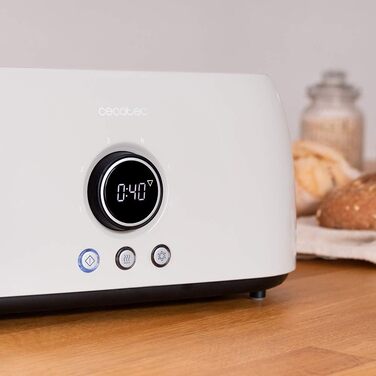 Тостер Cecotec ClassicToast 8000 Biege Double: 800 Вт, 2 широкі слоти, 3 функції