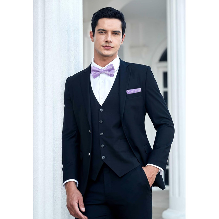 Метелик HISDERN для чоловіків, однотонний, регульований, для вечірки/весілля (фіолетовий)
