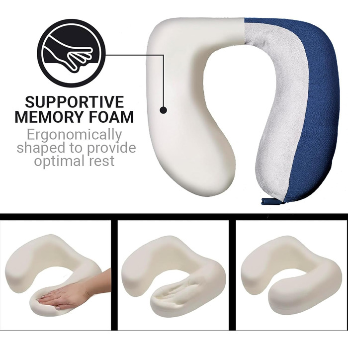 Подушка для шиї Go Travel Memory Dreamer, темно-синій, стандартний розмір