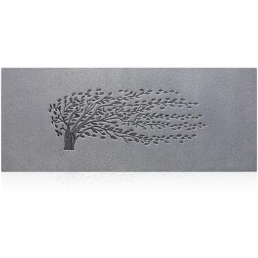 Килимок для підлоги AOAOPQ з зображенням Дерева Життя, антиковзаюча, для дому та вулиці (60x90 см, сірий)