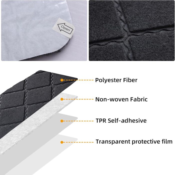 Килимки на сходи YISUN 15 шт., самоклейні, антиковзні, 20x65 см (Сірий/Чорний), для дітей, літніх людей та собак, для внутрішнього та зовнішнього використання