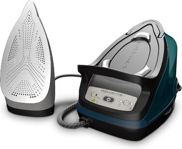 Станція парогенератора Rowenta Compact Steam Pro DG7621: 6,2 Bar, 310 г/хв, 1,1 л, компактний дизайн, блакитно-чорний