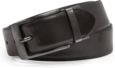 Чоловічий шкіряний ремінь Steve Madden для повсякденного носіння, чорний/коричневий (Брунірований)