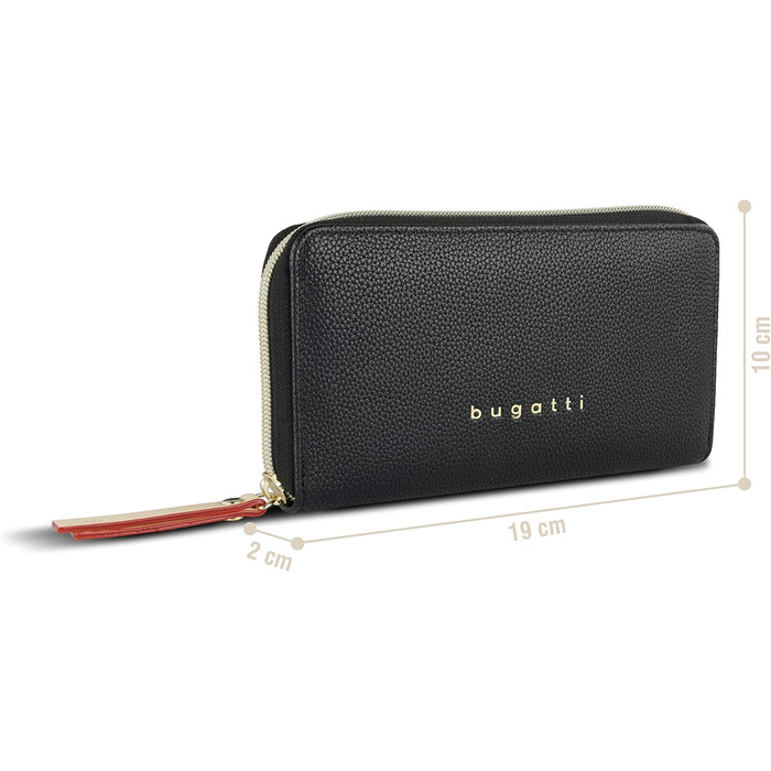 Bugatti Ella Women's Long Wallet with Zipper for 9 Cards