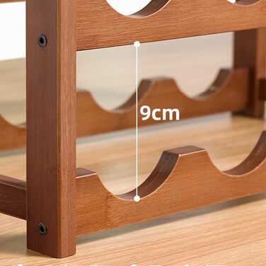 Bamboo Wine Rack (16 Bottles) – 4-Tier Stackable & Space-Saving Design | Ideal for Kitchen, Wine Cellar, or Restaurant | Eco-Friendly & Assembly-Free