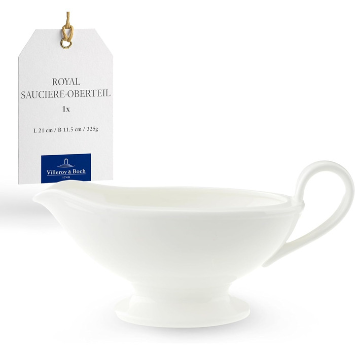 Villeroy & Boch – Royal Sauciere Lid with Handle White, Dishwasher Safe, Sauce Pot, Saucepan for Sauces and Dips, Tableware, Premium Bone China