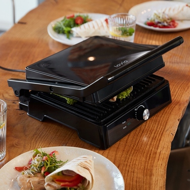 Електричний гриль-тостер для сендвічів та паніні, розкладний, великий, 2000 Вт