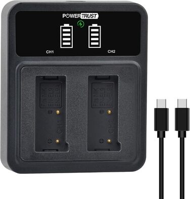 Акумулятор Nikon EN-EL9/EN-EL9a 2000mAh + зарядний пристрій Type-C для D3000, D5000, D40, D40x, D60