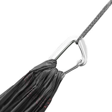 Гамак Outdoor Vitals Ultraleichte (Антрацит) з кріпленнями: Whoopie Sling, ременями для дерев, чохлом - ультралегкий, до 0,5 кг