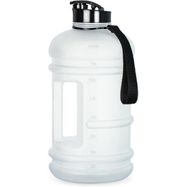 TOOFEEL Water Bottle 2L - 2 Liter Water Bottle BPA Free, Large Bottle, Reusable Sport Water Bottle with Marked Measurements, Gym Water Bottle - (Matte Clear Water Jug, 2200 ml)