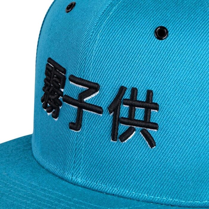 Кепка Nebelkind Snapback Cyberpunk з прямим козирком, унісекс, електрично-блакитний колір