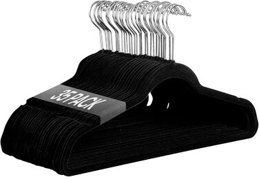 Вішалки для одягу Ediesi, 50 шт., сірі, неслизькі, м'які, тонкі, для штанів, сорочок, спідниць, костюмів (50 шт., сірі без перекладини) 50 шт. (35 шт., чорні без кріплень для краваток)