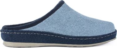 Шкарпетки-домашні жіночі Schawos Lisa з вовни з підкладкою, тепла, з супінатором, неслизька підошва (41 EU, Морський колір)