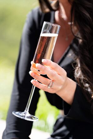 Набір келихів для шампанського Aspen & Birch (6 шт.) - келихи для мімози, 100% без свинцю, 280 мл, ручної роботи