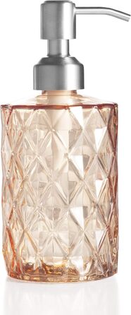 Дозатор для мила Ekirlin зі скла для кухні та ванної кімнати, 340 мл. Підходить для мила для рук, миючого засобу, ефірних олій та шампуню. Колір: Темно-сірий (Бурштиновий)