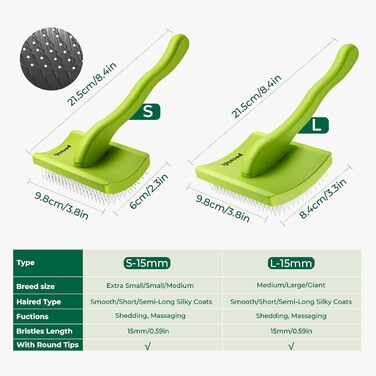 Пекют Лiкер Бюртє Профi: щiтка для собак, видаляє підшерстя, ковтуни. Ідеально для пуделів, тедi, кокапу. (25 мм, 15 мм)