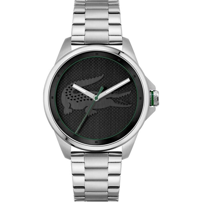 Годинник чоловічий Lacoste LE Croc Analog Quartz сріблястий браслет - 2011131