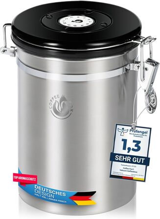 Вакуумна ємність для кави та чаю, 1900 мл - вакуумна тара з герметичним кришкою для зберігання продуктів