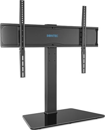 Підставка для телевізора BONTEC, регульована по висоті, універсальна, для LCD, LED, OLED, 42-86 дюймів, поворотна, скляна, до 50 кг, VESA 800x600 мм
