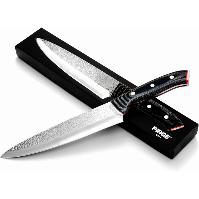 Ніж кухарський Pirge 21 см з нержавіючої сталі DIN 1.4116, Full Tang, ручка з композитного дерева, 56 HRC