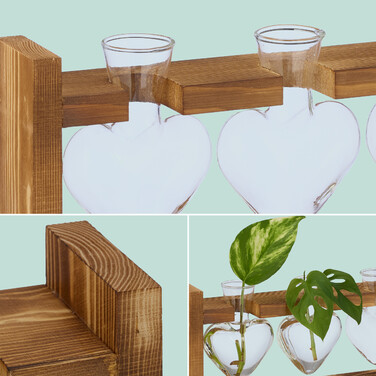 Relaxdays Reagent Tube Vase with Stand