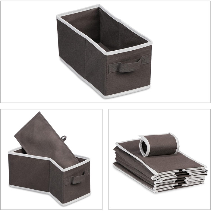 Органайзер для одягу Relaxdays з 7 відділеннями та 2 шухлядами, сірий, 106 x 16,5 x 31 см