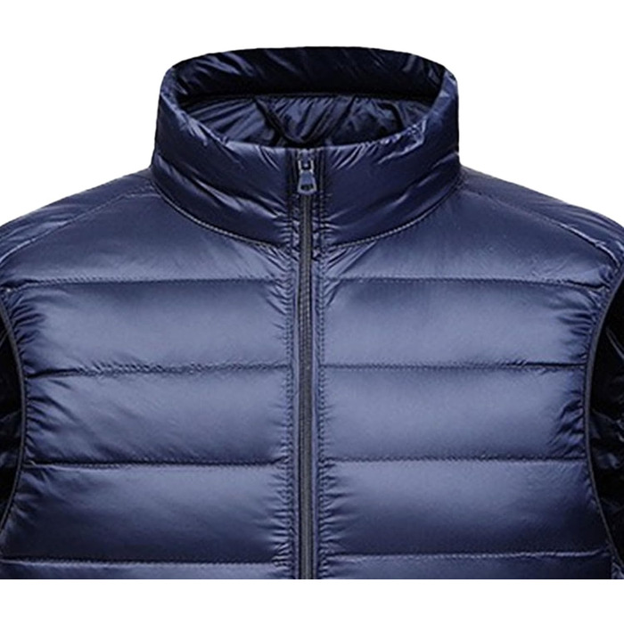 Чоловіча жилетка з пуху, утеплена, стегана, для активного відпочинку, водовідштовхувальна, без рукавів (Синій, XXL)