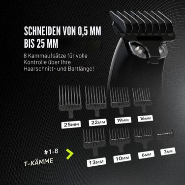 Триммер WAHL All in One для волосся, бороди, вух, носа та тіла. Акумуляторний, мийні насадки, 0.5-25 мм, 210 хв роботи