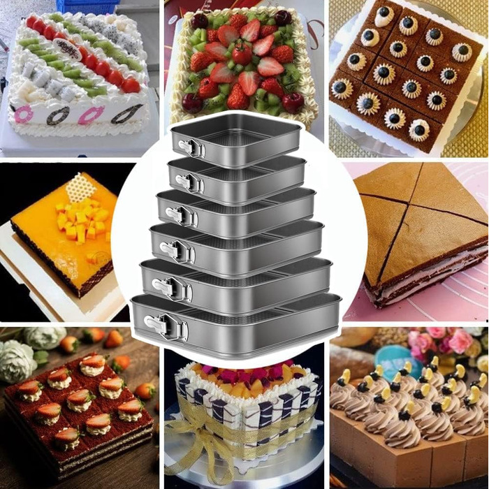 Набір для випічки Sadodo: форми для тортів та пирогів (кутові, круглі, серцеподібні), мішок кондитерський з насадками, антипригарне покриття