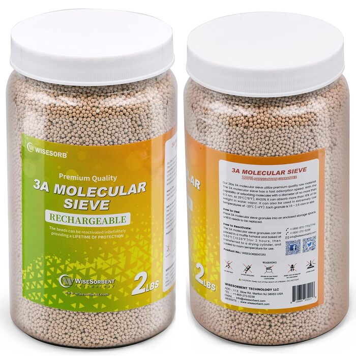 Wisesorb 0.9 kg 3A Molecular Sieve Desiccant Beads Air Dehumidifier Moisture Absorber