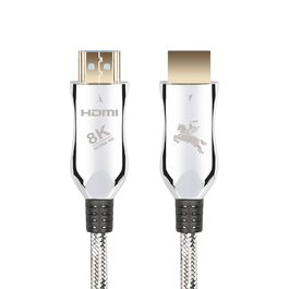 HDMI кабель Impeto Audiophile 8K 2.1 Glasfaser, 48Gbps, 1м, підтримка 8K 60Hz, 4K 120Hz, Dynamic HDR, 3D, сумісний з PS5, ноутбуками, TV, Blue ray