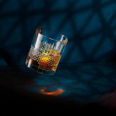 Склянки для віскі Kristall – набір 2 шт (340 мл) Reserve для віскі, бурбону та коктейлів Old Fashioned – подарунковий набір у коробці з золотою фольгою