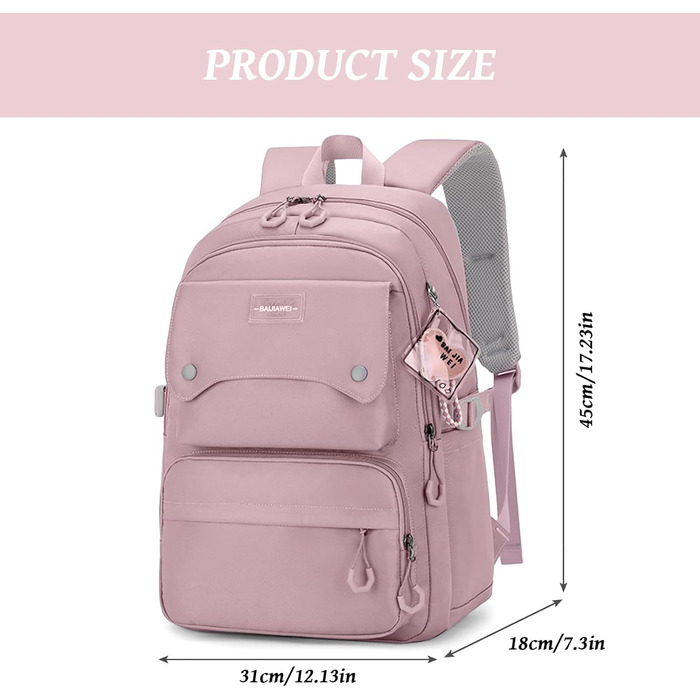 Шкільний рюкзак для дівчаток та хлопців підлітків, рюкзак для жінок та чоловіків, рюкзак для ноутбука 15,6 дюймів, повсякденний рюкзак для подорожей та навчання, водонепроникний, рюкзак для коледжу #6 фіолетовий