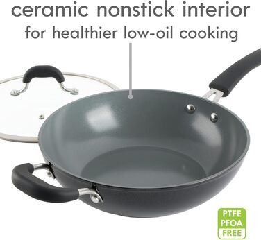 Набір посуду Kenmore 126369.1 з антипригарним покриттям, блакитний (вок 28 см)