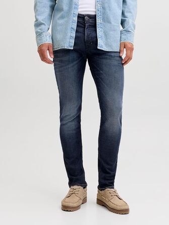 Джинси чоловічі JACK & JONES Slim Fit прямі, синій денім 34W/32L JJITIM JJORIGINAL AM 781 50SPS