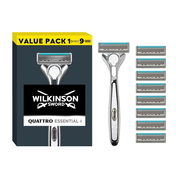 Бритвенные кассеты Wilkinson Sword Quattro Titanium для мужской бритвы, 8 шт