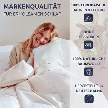 Clemens Soft 2-Piece Down Pillow Set 40x80 cm (500g) - Pillows made of European Down 30% and Feathers 70%, Feather Pillow Combination Set - Soft Down Pillow Set for Back and Stomach Sleepers Soft SET 40 x 80 cm