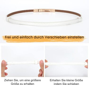 Жіночий тонкий шкіряний ремінь WHIPPY з золотою пряжкою (105/120 см)