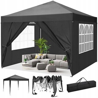 Садова альтанка Holla Garden з 4 стінками, 3 x 3 x 2,5 м