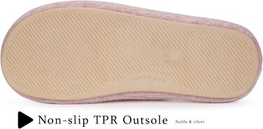 Тапочки жіночі Eagsouni з льону, зручні, з антиковзкою підошвою, з Memory Foam, для дому, рожеві (39/40 EU)