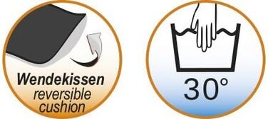 Ліжко овальне для собак та котів Nobby Komfortbett Ceno, 45x40x19 см, чорний/сірий