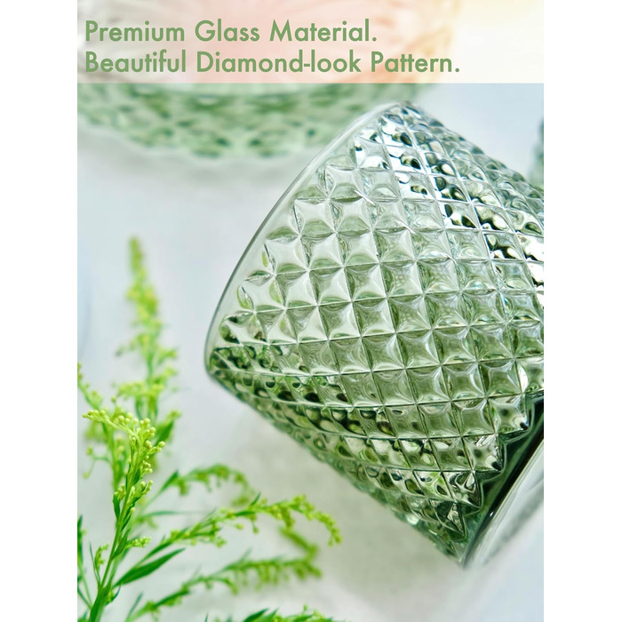 Набір аксесуарів для ванної кімнати, зелений, 4 шт. (скло), набір для ванної кімнати з дозатором мила, мильницею, тримачем для зубних щіток, скляною баночкою для ватних паличок, декор у стилі бохо, сучасний