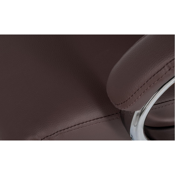 Офісне крісло CLP Campo з штучної шкіри: регульована висота, поворотне, до 135 кг, з підлокітниками, колір: коричневий