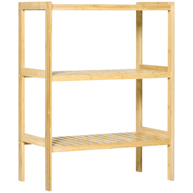 Стелаж HOMCOM Regal з бамбука, 3 полиці, 62 x 33 x 80 см, натуральний колір
