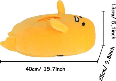 Roffatide Anime Gudetama Tissue Box Cartoon Lazy Egg Plush Doll Tissue Cover Creative Paper Holder Napkin Box Paper Storage for Car Home Bathroom