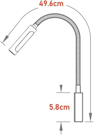 Світлодіодна лампа для кемпера Acegoo 12V/24V з USB зарядкою, червоним нічником, димуванням та гнучким кронштейном